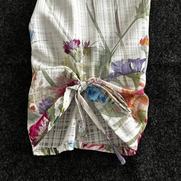 Alfred Dunner Garden Party Floral Watercolor Button Front White Blouse XL NWOT - Picture 12 of 13